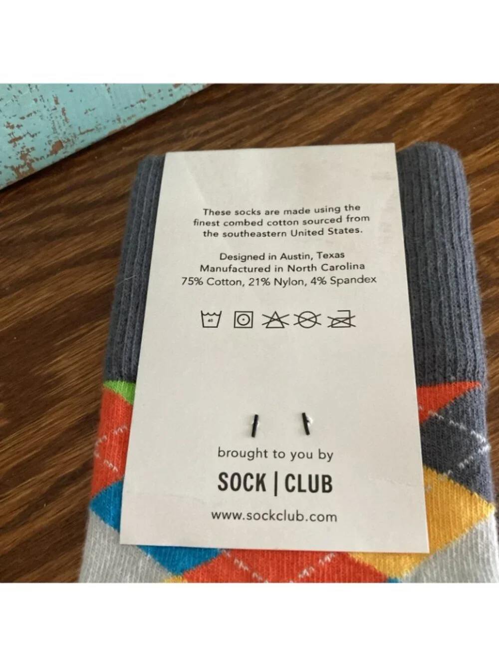 Microsoft Azure Socks One Size Crew Sock Club Logo Colorful Argyle Color Block